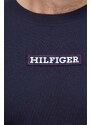 Tričko Tommy Hilfiger tmavomodrá barva, s aplikací