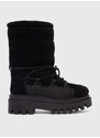 Sněhule Calvin Klein Jeans FLATFORM SNOW BOOT SHERPA WN černá barva, YW0YW01195