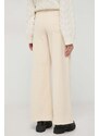 Manšestrové kalhoty MAX&Co. béžová barva, zvony, high waist