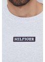 Tričko Tommy Hilfiger šedá barva, s aplikací