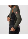 Castelli - zateplená bunda alpha ros 2 military green/fiery red-silver gray