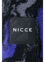 Mikina Nicce fialová barva, vzorovaná