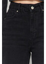 Trendyol černé džíny culotte s vysokým pasem