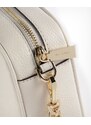 Michael Kors kožená crossbody kabelka jet set ginny krémová