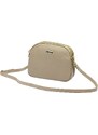 Kožená crossbody kabelka MiaMore 01-064 béžová