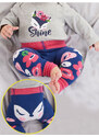 Denokids Fox Baby Girl Navy Blue Pink Leggings-pants