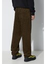 Manšestrové kalhoty Engineered Garments Carlyle Pant zelená barva, 23F1F012.WP009