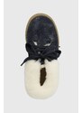 Dětské semišové zimní boty Pom D'api TRIX FUR G tmavomodrá barva