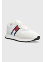 Kožené sneakers boty Tommy Jeans TJM MODERN RUNNER bílá barva, EM0EM01316