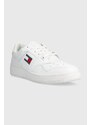 Kožené sneakers boty Tommy Jeans TJM RETRO BASKET ESS bílá barva, EM0EM01395