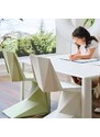 VONDOM Béžová plastová dětská jídelní židle VOXEL MINI