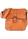 Dámské medové crossbody kožené kabelky Satchel