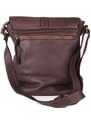 Dámské čokoládové kožené kabelky crossbody Satchel