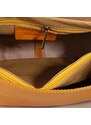 Dámské kvalitní žluté kožené kabelky crossbody Zeneca
