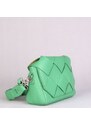 Dámské prošívané kožené kabelky Elvíra zelené