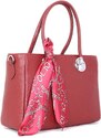 Dámské kvalitní kožené kabelky velké Sonia červené