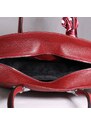 Dámské kvalitní kožené kabelky velké Sonia červené