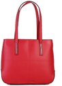 Červené kvalitní Italské kožené kabelky Nina