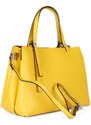 Dámské kožené kabelky žluté velké Marilin velká