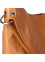 Dámské kožené kabelky z Itálie levné velké Morena camel