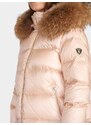 Dámská péřová bunda s kapucí lemovanou kožešinou ROCKANDBLUE SASSY 72 cm
