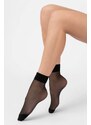 Veneziana Černé silonkové ponožky Bordo Alveare
