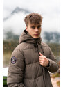 Nordblanc Khaki pánský nepromokavý zimní kabát HOOD