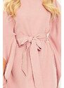 numoco SOFIA - Dámské motýlkové šaty ve špinavě růžové barvě 287-11