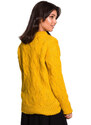 BK038 Plisovaný pletený svetr - medový
