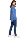 Pletený svetr modrý model 18002257 - BeWear