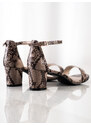 GOODIN Krásné sandály se zvířecím motivem dámské na širokém podpatku