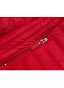 S'WEST Červená dámská prošívaná bunda s kapucí (B0123-4)