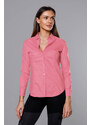 J.STYLE Světle růžová klasická dámská košile (HH039-25)