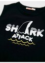 Denokids Shark Attack Boys T-shirt Capri Shorts Set