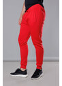 J.STYLE Červené pánské teplákové kalhoty (68XW01-18)