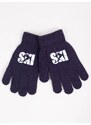 Yoclub Kids's Gloves RED-0012C-AA5A-026 Navy Blue