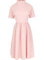 Dámské šaty K028 pudr růžová - Makover