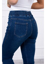 K-Fashion Džínové kalhoty s pasem z tmavé džínoviny