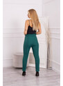 K-Fashion Tmavě zelené kalhoty na míru