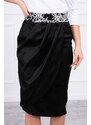 K-Fashion Sukně s flitry v pase černá