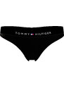 Dámská tanga LOGO WAISTBAND THONG UW0UW04146BDS černá - Tommy Hilfiger