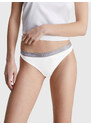 Dámská tanga Thong Radiant Cotton 000QD3539E100 bílá - Calvin Klein