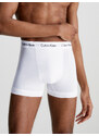 Pánské trenky 3 Pack Trunks Cotton Stretch 0000U2662GI03 bílá/červená/modrá - Calvin Klein