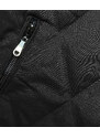 J.STYLE Černá prošívaná bunda s ozdobnými stahovacími lemy (16M9086-392)