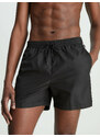 Pánské plavky Medium Drawstring Swim Shorts Logo Tape KM0KM00741BEH černá - Calvin Klein