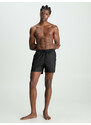 Pánské plavky Medium Drawstring Swim Shorts Logo Tape KM0KM00741BEH černá - Calvin Klein