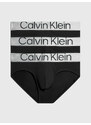 Pánské slipy 3 Pack Briefs Steel Micro 000NB3073A7V1 černá - Calvin Klein