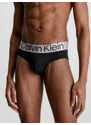 Pánské slipy 3 Pack Briefs Steel Micro 000NB3073A7V1 černá - Calvin Klein