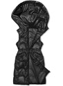 S'WEST Černá vypasovaná vesta s kapucí (B8172-1)