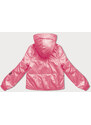 S'WEST Krátká růžová dámská bunda s kapucí (B8216-51)